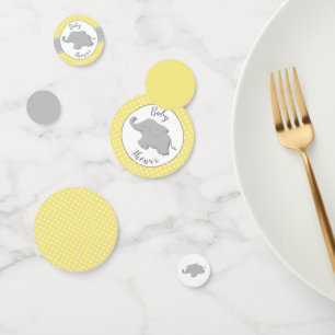 Süße Elefant Gelbe Punkte Baby Shower Konfetti