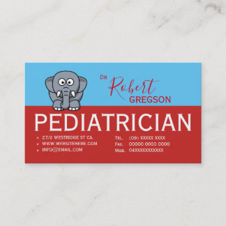 Süße Elefant Kinderarzt Termin Karte