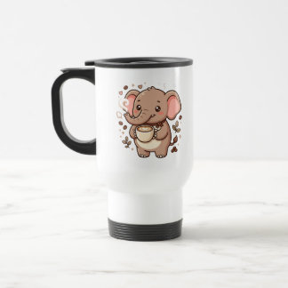 Süße Elefant-Latte-Herz-Reisebecher Reisebecher