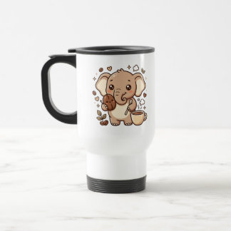 Süße Elefant-Reisemug Kawaii-Kaffee Reisebecher