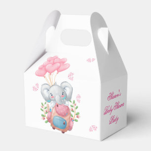 Süße Elefant und Ballon Baby Shower Geschenkbox Geschenkschachtel