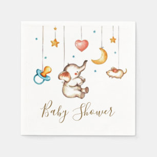 Süße Elefanten-Baby-Party Servietten