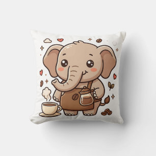 Süße Elefanten-Barista-Schürze Kawaii Kissen