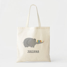 Süße Elefanten-Bibliotheks-Tasche Tragetasche