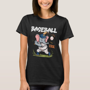 Süße Elefanten spielen Baseball für Jungen und Mäd T-Shirt