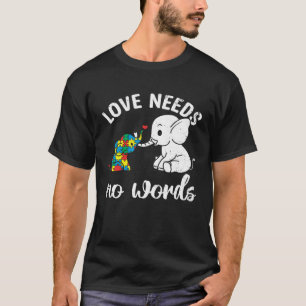 Süße Elefantenfamilie Liebe Unterstützt Autistisch T-Shirt