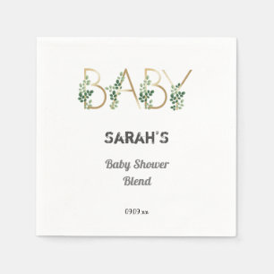 Süsse Elegant Greenery Floral Baby Dusche Party Serviette