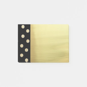 Süße elegante falsche Gold Schwarz Punkte Post-it Klebezettel