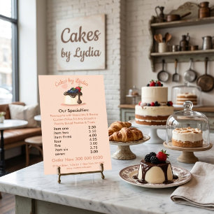 Süße & Elegante individuelle Dessertkarte Flyer