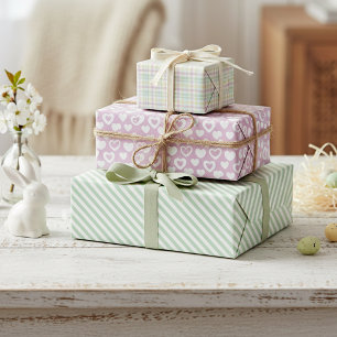 Süße elegante klassische Karo-Geschenkverpackungs- Geschenkpapier Set