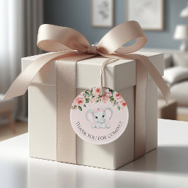 Süsse Elephant Blush Pink Bläserchen Girl Babydusc Geschenkanhänger