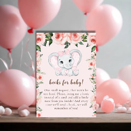 Süsse Elephant Blush Pink Blumenbücher für Baby Begleitkarte