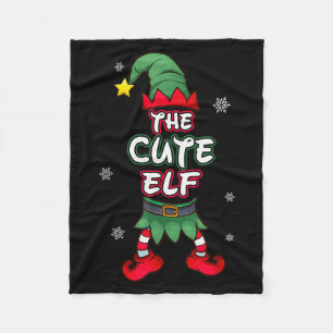 Süße Elf Weihnachts-Pyjamas Pjs passende Familient Fleecedecke