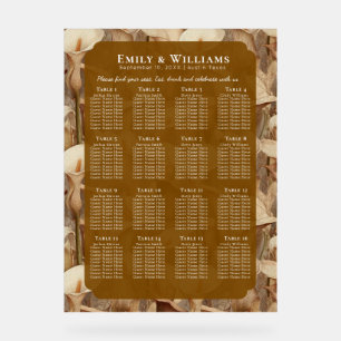 Süße Elfenbein-Zantedeschien Garten Boho-Hochzeit Acrylschild