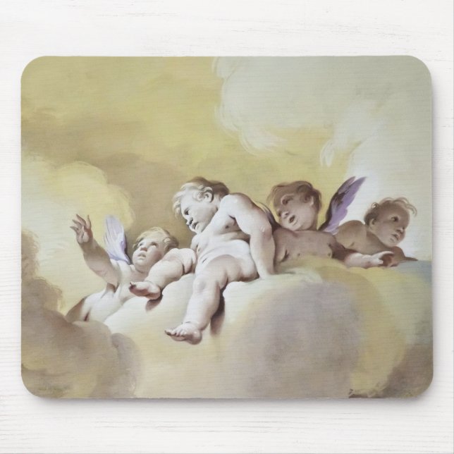 Süße Engel im Himmel Mousepad (Vorne)