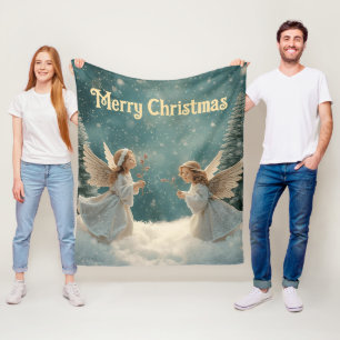 Süße Engel Weihnachts-Fleece-Decke Fleecedecke