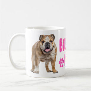 Süße English Bulldogge Mama Geschenk Niedliche Hun Kaffeetasse
