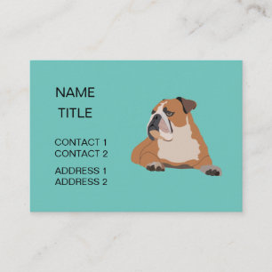 Süße English-Bulldogge-Tiersitterin Visitenkarte
