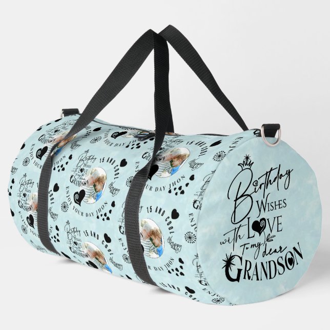 Süße Enkel-Foto-Geschenke Duffle Bag (Linke Ecke)