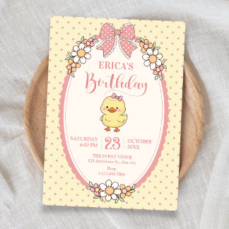 Süße Ente Geburtstag Einladung