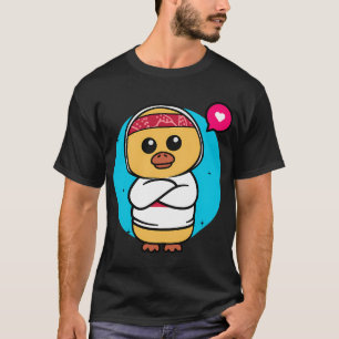 Süße Ente mit rotem Bandana und Hoodie T-Shirt