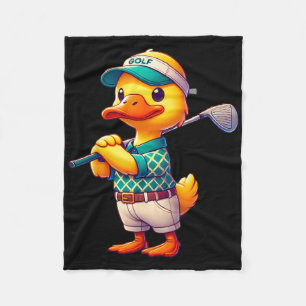 Süße Ente spielt Golf Golfer Golfen Männer Frauen Fleecedecke