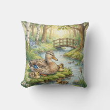 Süße Ente und Babys Fluss- und Seetiere 