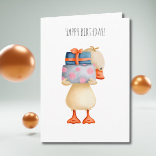 Süße Ente und Geschenke Alles Gute zum Geburtstag Karte