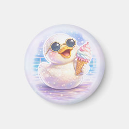 Süße Enten Eiscreme Magnet