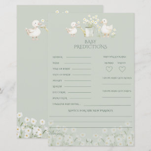 Süße Enten & Gänseblümchen Vorhersagen Baby Shower