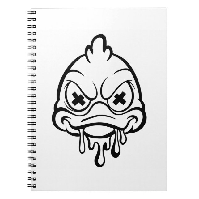 Süße Enten-Illustrations-Notizbuch Notizblock (Vorderseite)