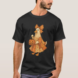 Süße Enten-Patchwork-Halloween-Party T-Shirt