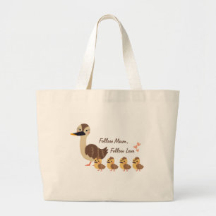 Süße Entenfamilie-Markt-Tasche Jumbo Stoffbeutel