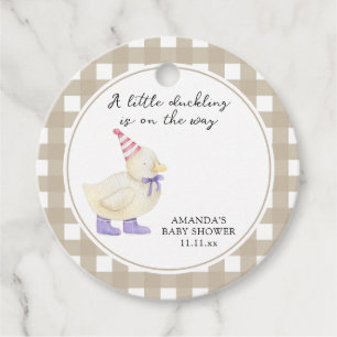 Süße Entenküken-Baby-Party Geschenkanhänger
