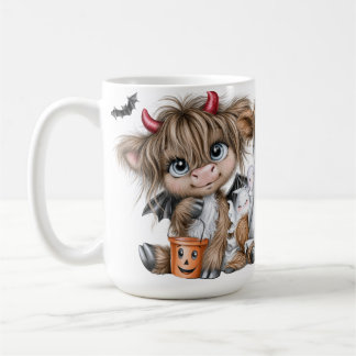 SÜSSE ENTZÜCKENDE HALLOWEEN HIGHLAND-KÜHE KAFFEETASSE