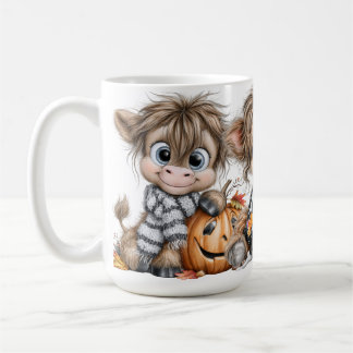SÜSSE ENTZÜCKENDE HALLOWEEN HIGHLAND-KÜHE KAFFEETASSE