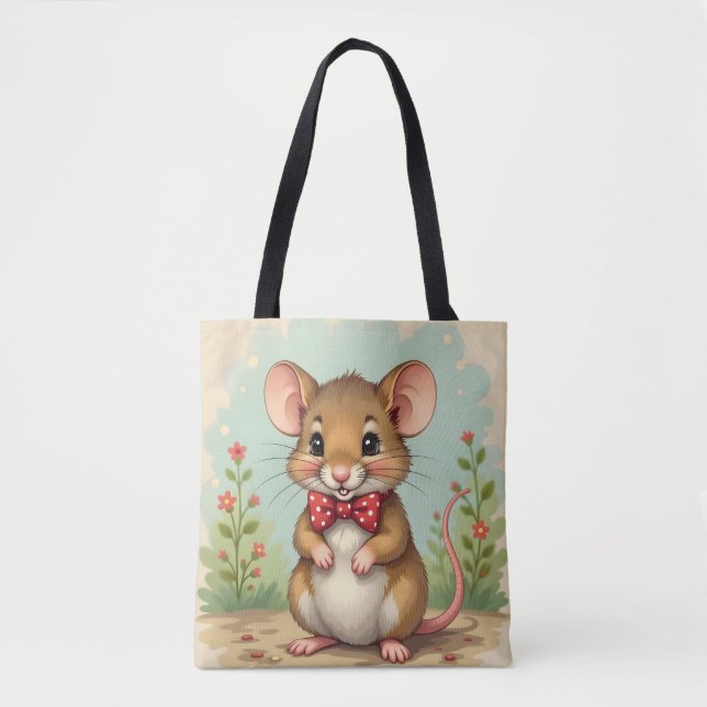 Süße entzückende kleine Maus mit Krawatte (Vorderseite)