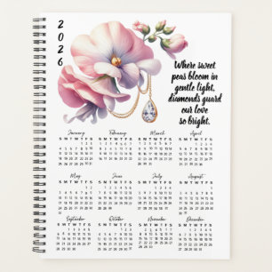 Süße Erbse & Diamant April-Verse – 2026 Volljahr Planer