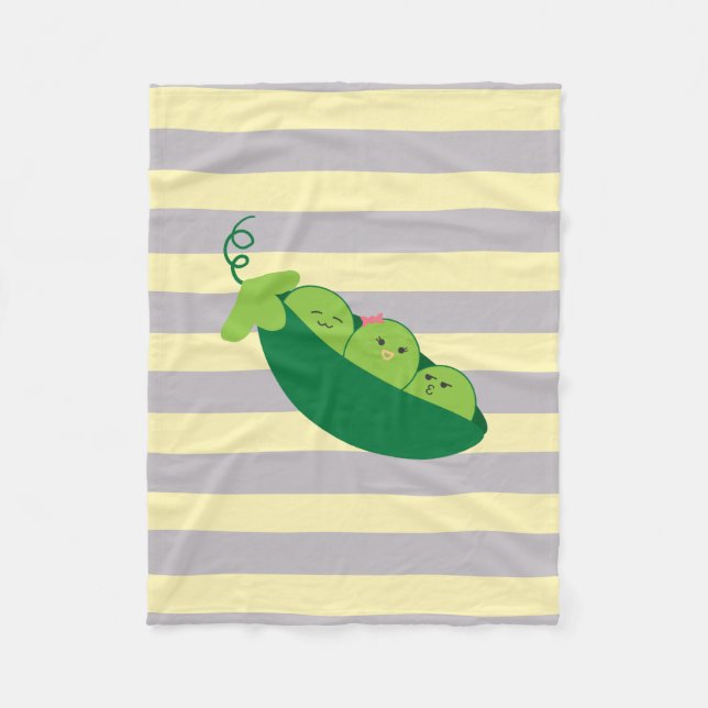 Süße Erbse Fleecedecke (Vorderseite)