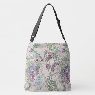 Süße Erbselathyrus-Wildblume-Blumen-Taschen-Tasche Tragetaschen Mit Langen Trägern