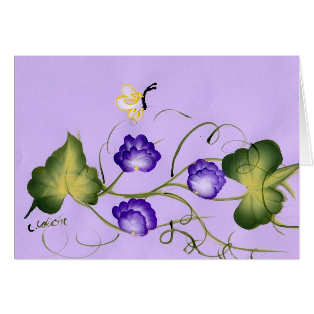 Süße Erbsen-Blüte und Schmetterling (Vorderseite (Horizontal))