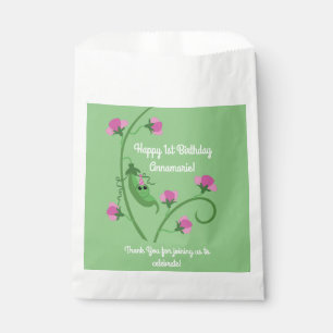Süße Erbsen-niedliches 1. Geburtstags-Party Geschenktütchen