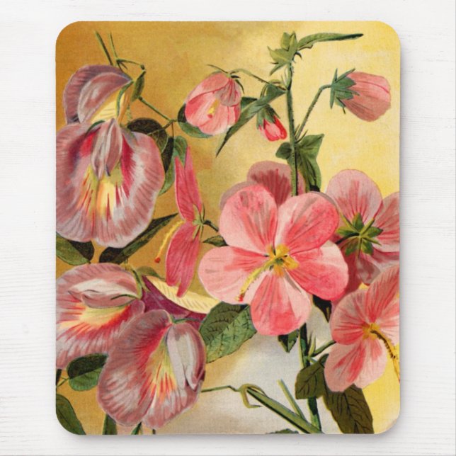 Süße Erbsenblumen Mousepad (Vorne)
