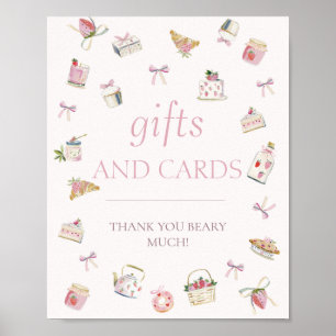 Süße Erdbeer-Dessert-Geschenke und -Karten Poster