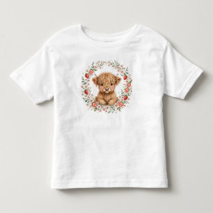 Süße Erdbeer-Hochlandkuh-Kalb Kleinkind T-shirt