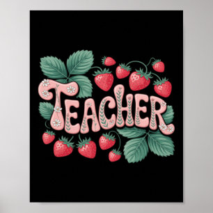 Süße Erdbeer-Lehrerin Poster
