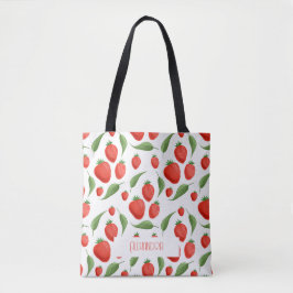 Süße Erdbeer-Muster-Eco-Tasche