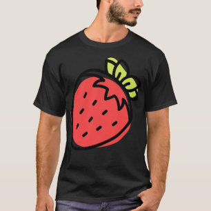 Süße Erdbeere Abstrakter Minimalistischer Kinderst T-Shirt