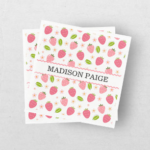 Süße Erdbeere Rosa Mädchen Geburtstag Papier Servi Serviette