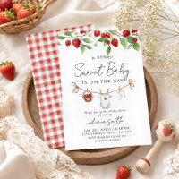 Süße Erdbeeren-Baby-Party